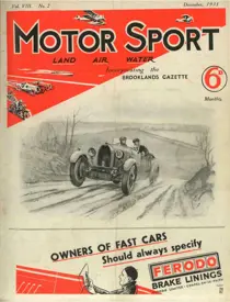 Motor Sport: July 1930 
                issue Motor Sport: July 1930