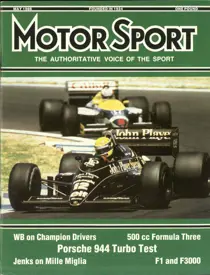 Motor Sport Magazine Motor Sport: May 1986