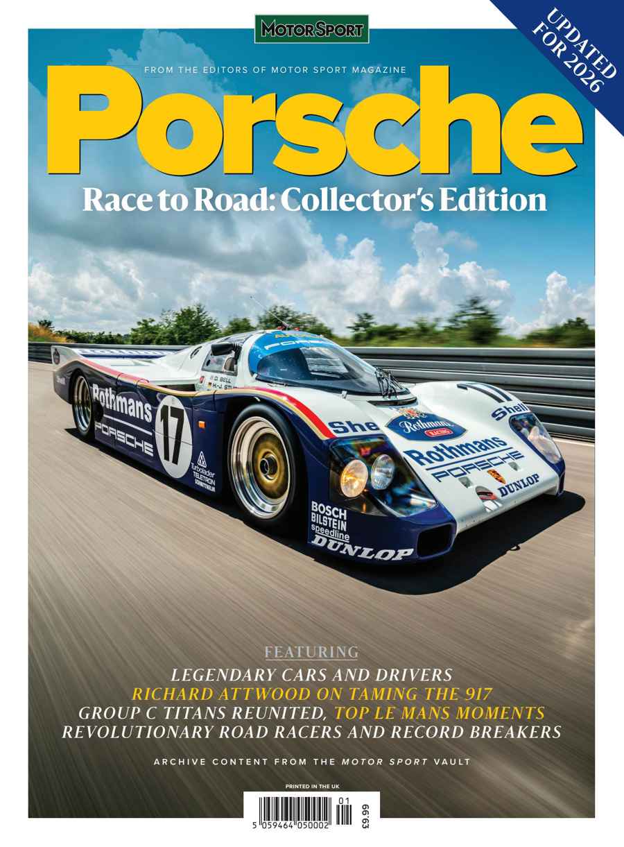 Motor Sport Magazine issue Race to Road Porsche