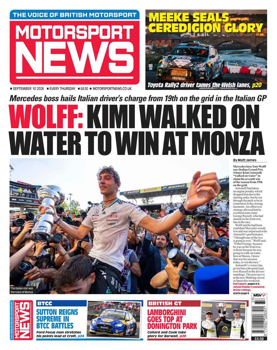 Motorsport News issue 10th September 2026
