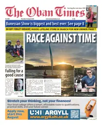 The Oban Times & Lochaber Times 
                issue Thursday, August 13, 2026
