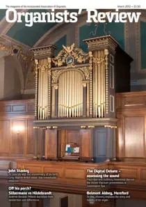 Organists' Review March 2012 
                issue Organists' Review March 2012
