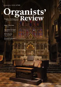 Organists' Review 
                issue September 2026