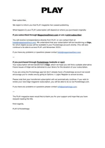 PLAY Magazine 
                issue PLAY Magazine