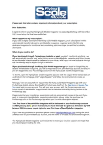 Radio Control Model Flyer Important Notice