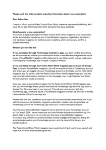 Radio Control Rotor World 
                issue Radio Control Rotor World