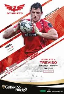 Scarlets Matchday Programme 
                issue Scarlets Matchday Programme