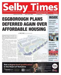 Selby Times 
                issue August 13th 2026