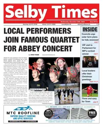 Selby Times 
                issue December 24th 2025