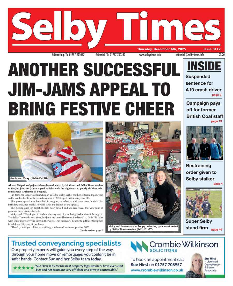 Selby Times issue December 4th 2025
