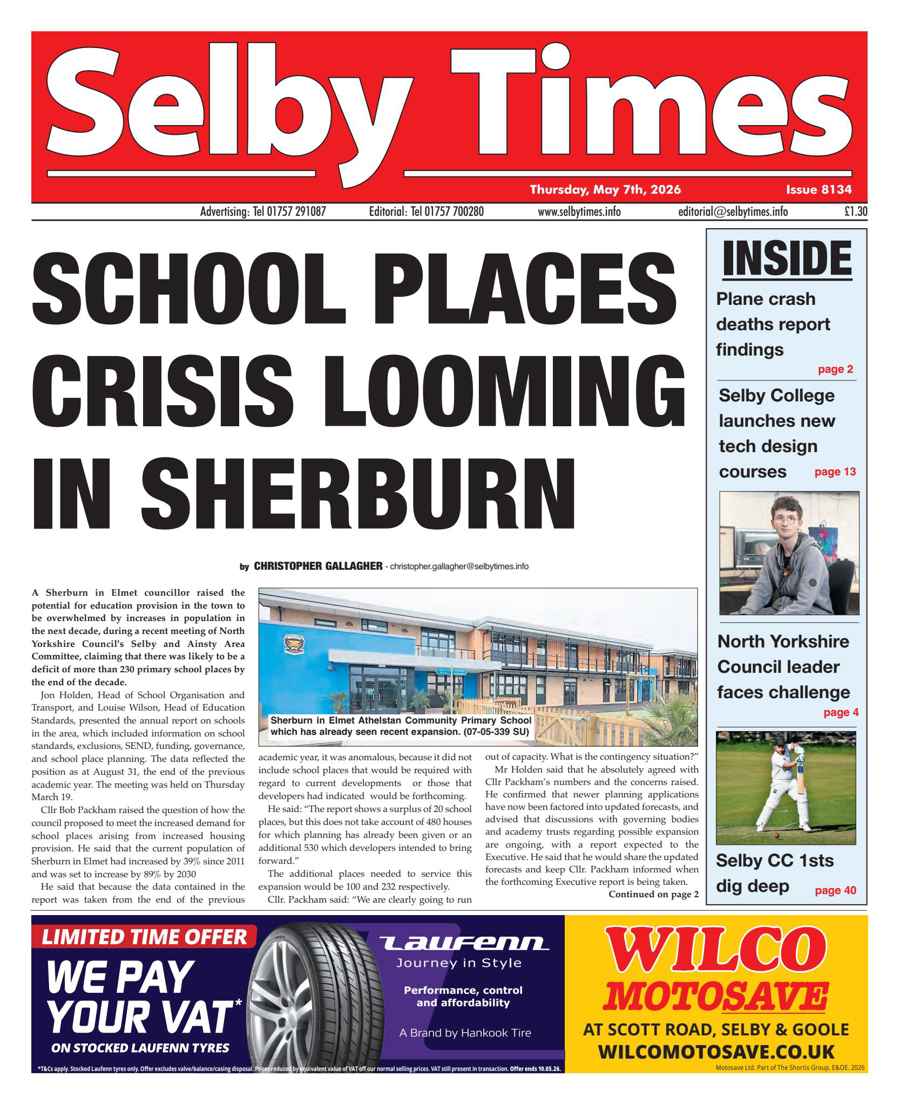 Selby Times issue May 7th 2026