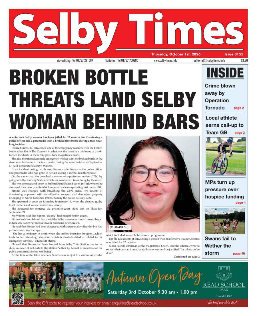 Selby Times issue October 1st 2026