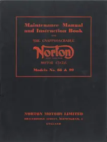 1957 Norton Models 88 and 99 Maintenance and Instruction Manual 
                issue 1957 Norton Models 88 and 99 Maintenance and Instruction Manual