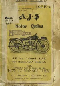 The A.J.S. Model K.6 (1928)... 
                issue The A.J.S. Model K.6 (1928)...