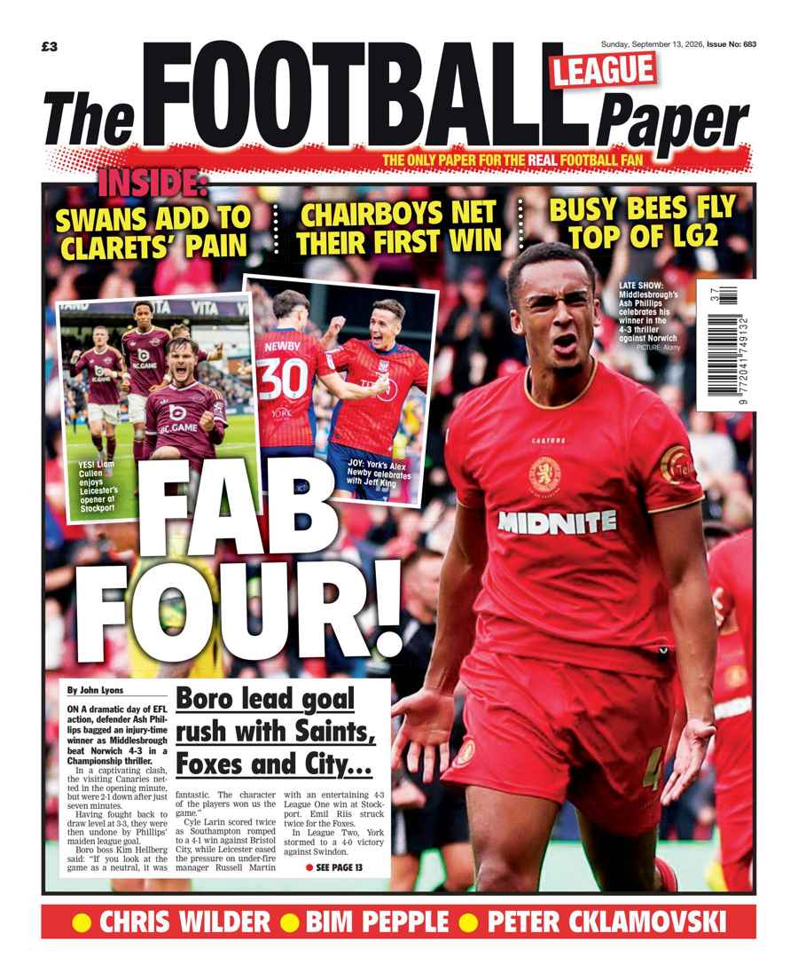 The Football League Paper issue 13th September 2026