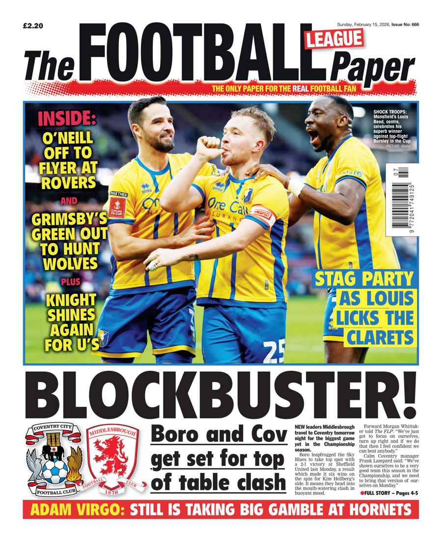 The Football League Paper issue 15th February 2026
