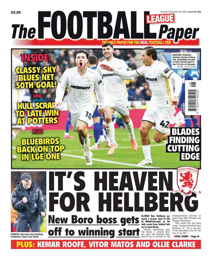 The Football League Paper issue 30th November 2025