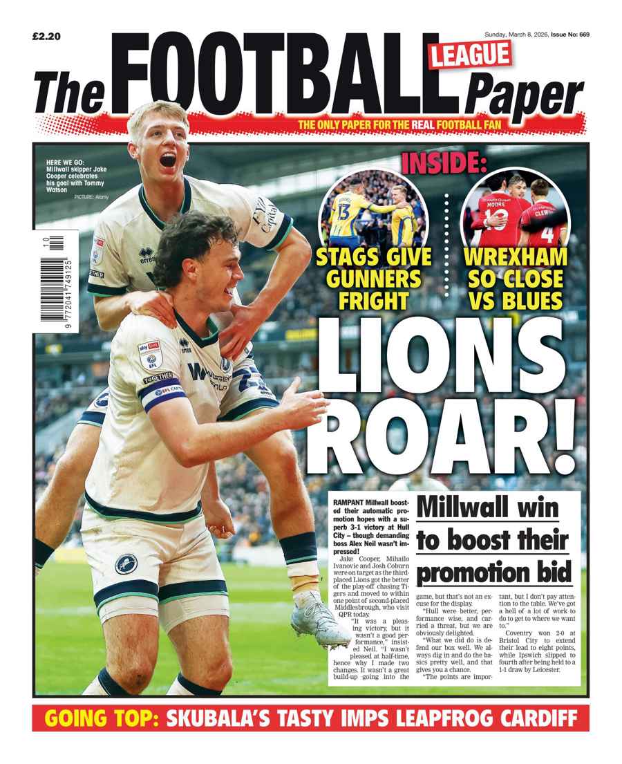 The Football League Paper issue 8th March 2026