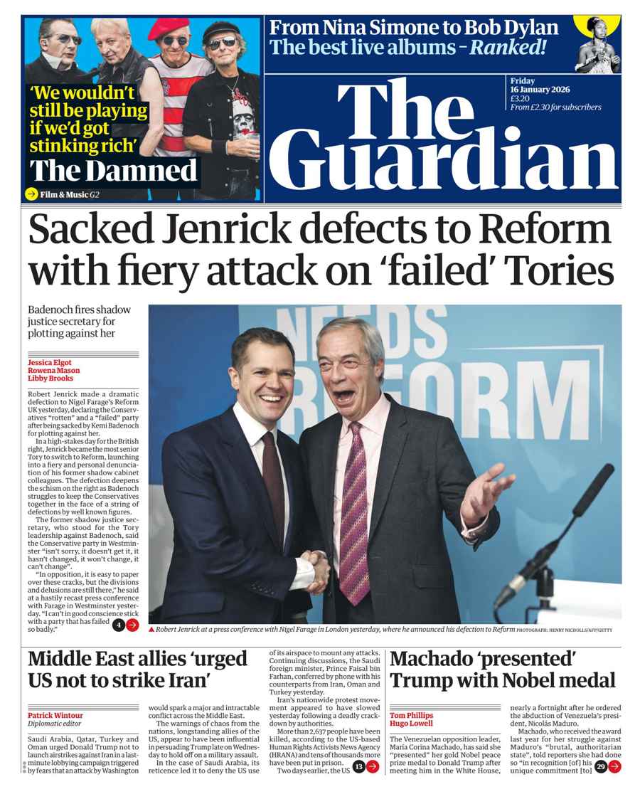 The Guardian Newspaper issue Friday, 16 January 2026