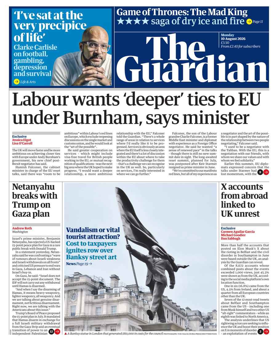 The Guardian Newspaper issue Monday, 10 August 2026