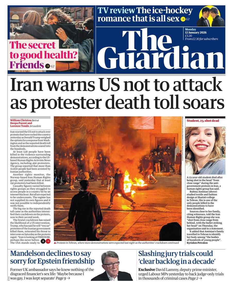 The Guardian Newspaper issue Monday, 12 January 2026