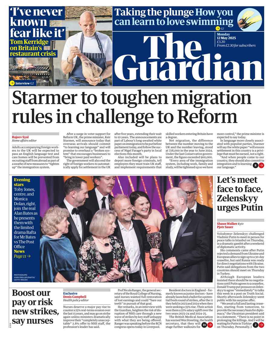 The Guardian Newspaper issue Monday, 12 May 2025