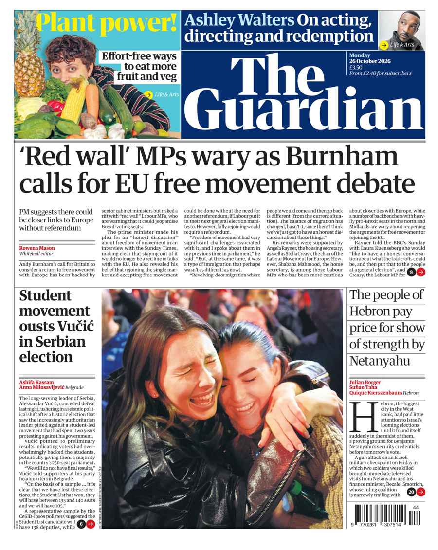 The Guardian Newspaper issue Monday, 26 October 2026