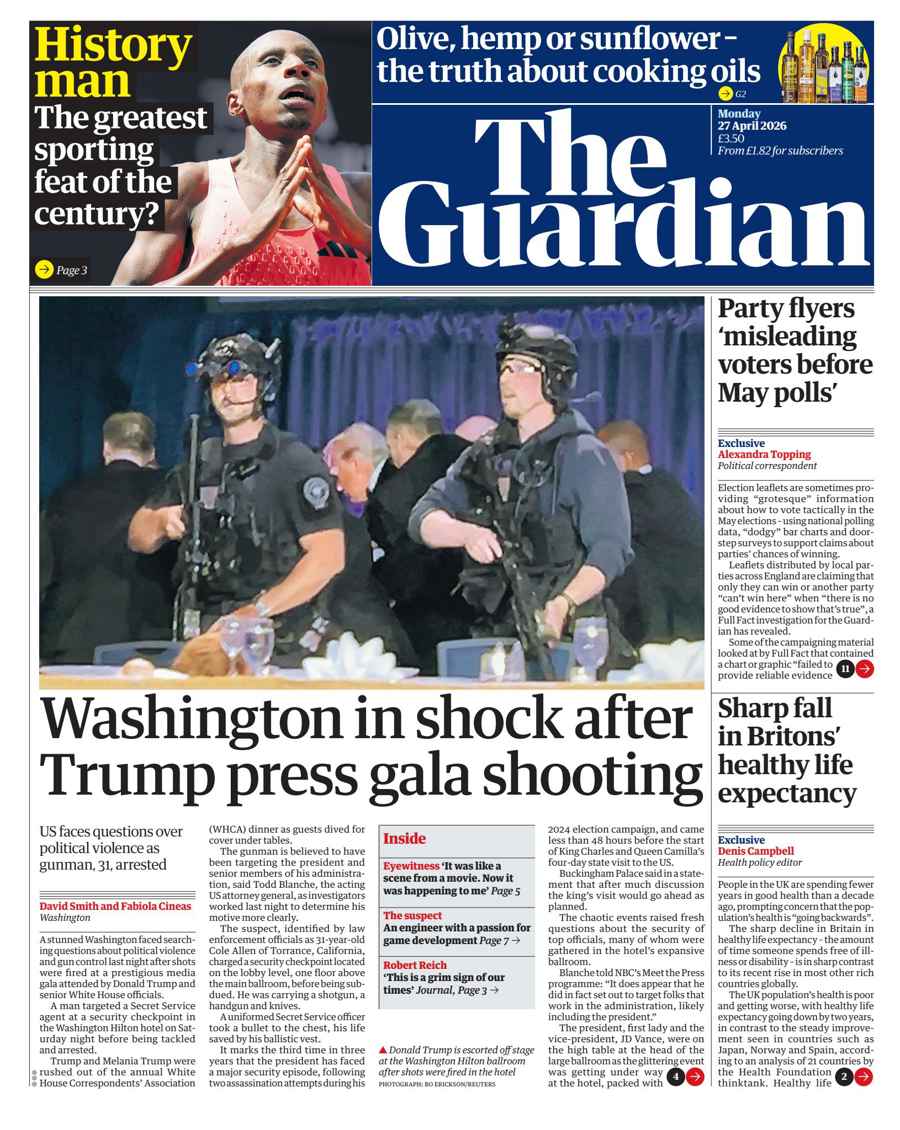 The Guardian Newspaper issue Monday, 27 April 2026