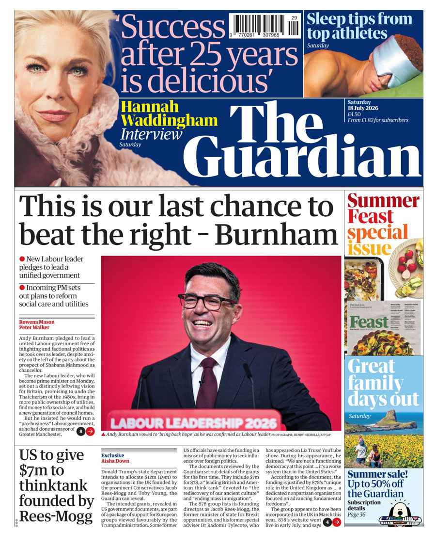 The Guardian Newspaper issue Saturday, 18 July 2026