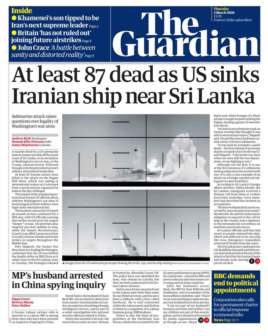 The Guardian Newspaper issue Thursday, 05 March 2026