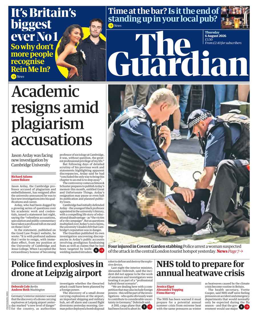 The Guardian Newspaper issue Thursday, 06 August 2026