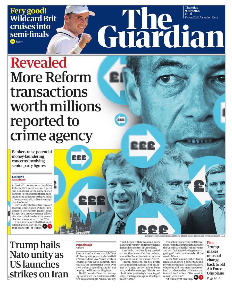 The Guardian Newspaper issue Thursday, 09 July 2026