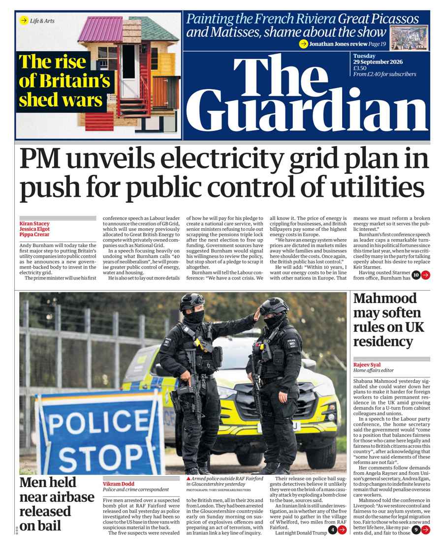 The Guardian Newspaper issue Tuesday, 29 September 2026