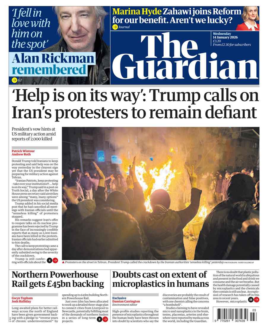 The Guardian Newspaper issue Wednesday, 14 January 2026