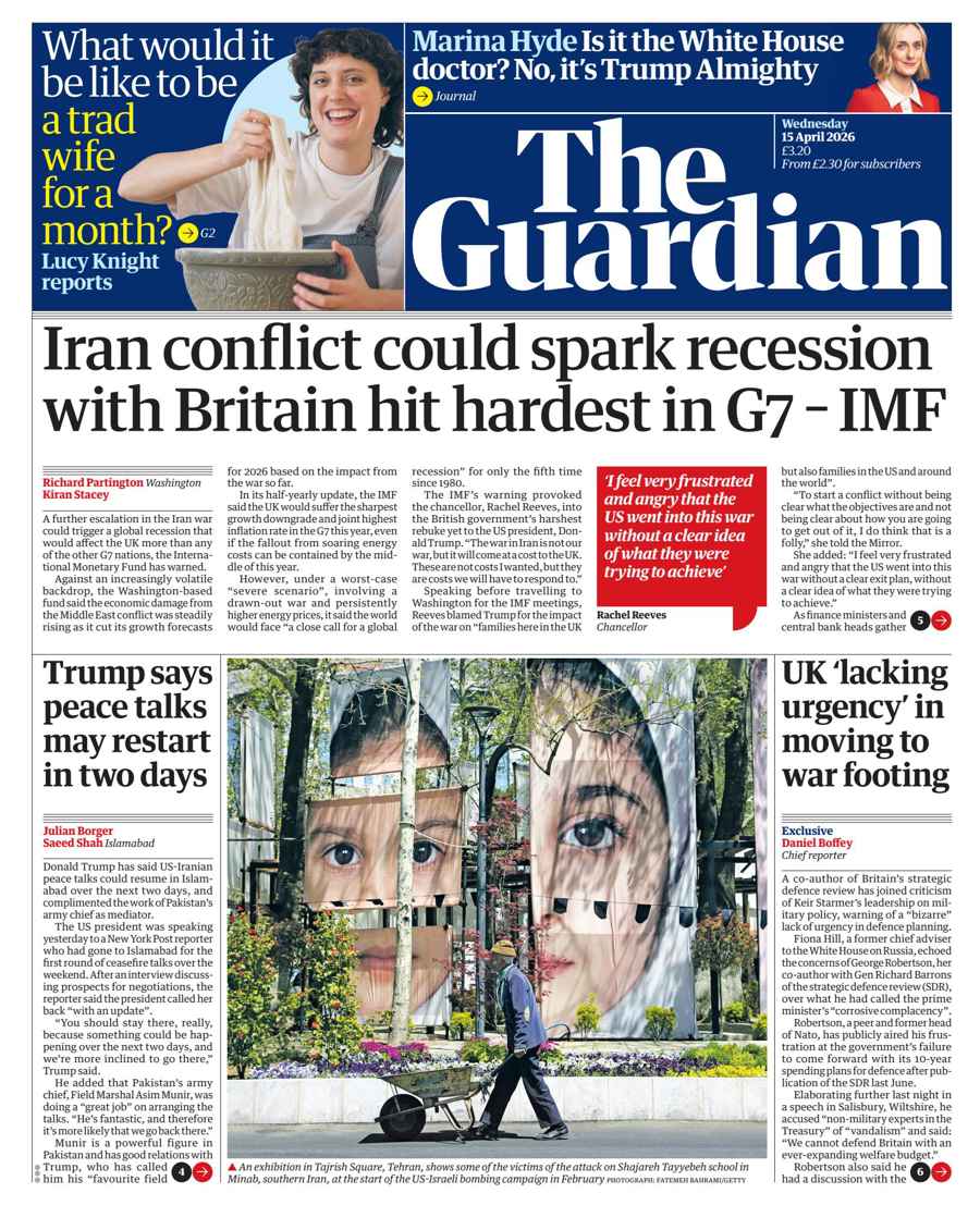 The Guardian Newspaper issue Wednesday, 15 April 2026