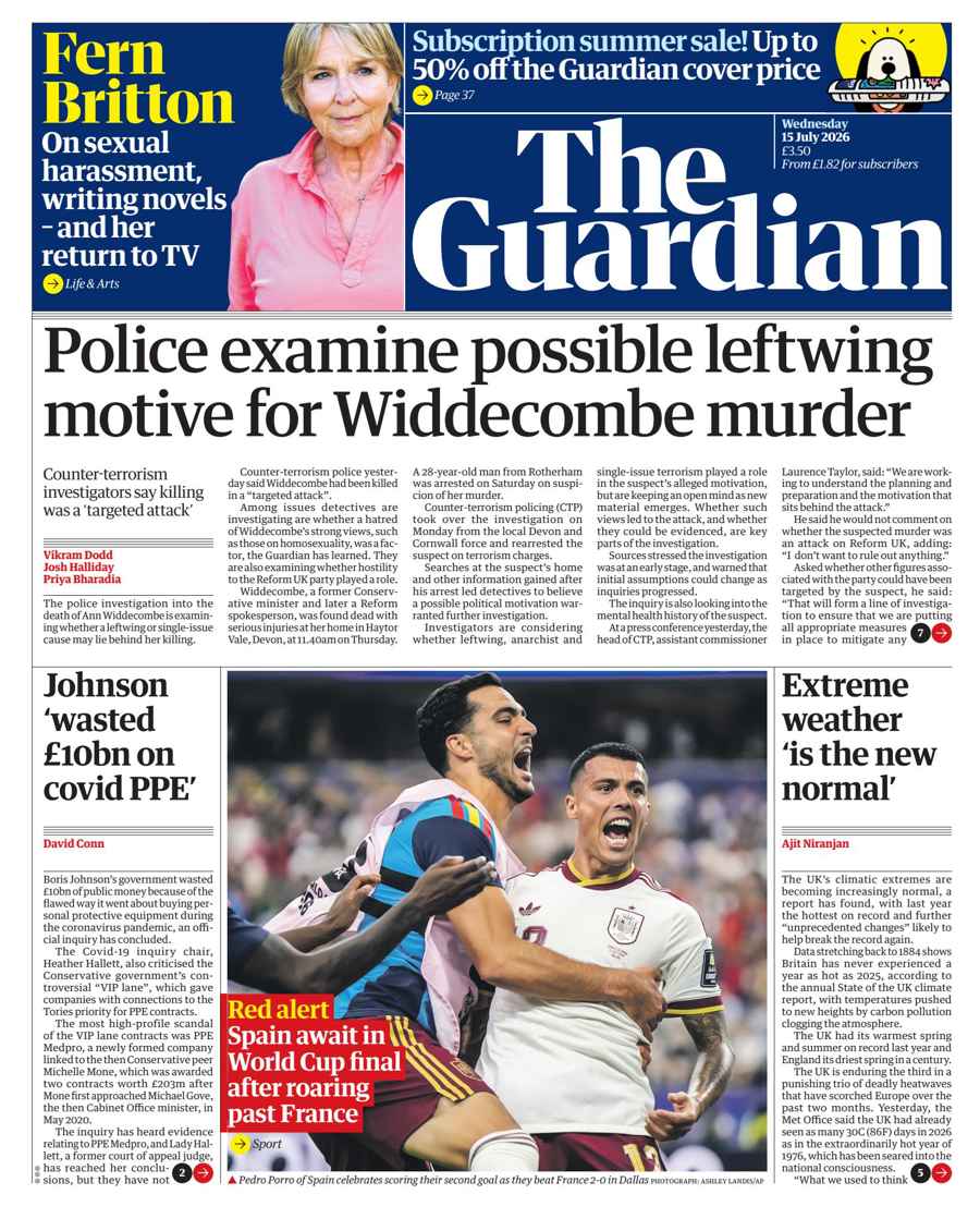 The Guardian Newspaper issue Wednesday, 15 July 2026