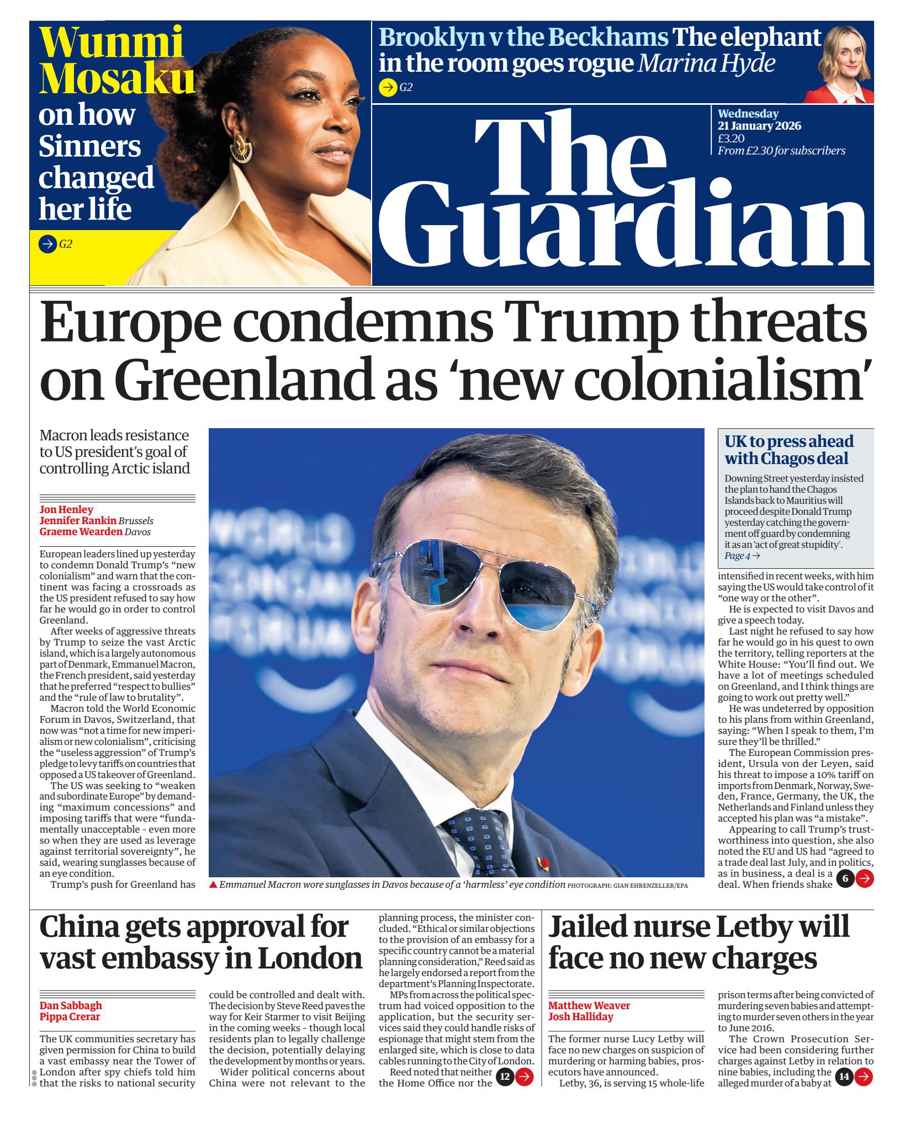 The Guardian Newspaper issue Wednesday, 21 January 2026