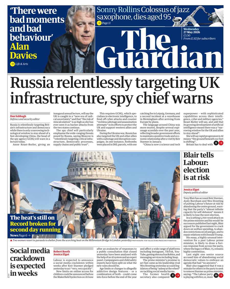 The Guardian Newspaper issue Wednesday, 27 May 2026