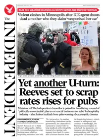 The Independent Daily Edition Newspaper 
                issue Friday, 09 January 2026