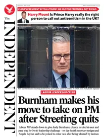 The Independent Daily Edition Newspaper 
                issue Friday, 15 May 2026