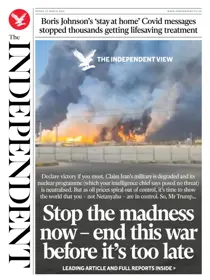 The Independent Daily Edition Newspaper issue Friday, 20 March 2026