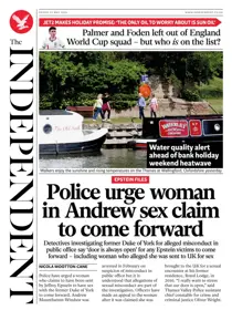 The Independent Daily Edition Newspaper 
                issue The Independent Daily Edition Newspaper
