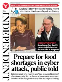The Independent Daily Edition Newspaper 
                issue Friday, 23 October 2026