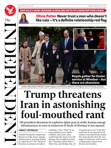 The Independent Daily Edition Newspaper issue Monday, 06 April 2026