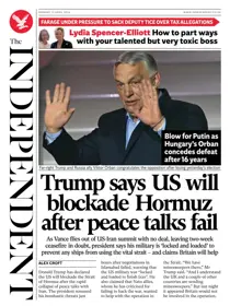 The Independent Daily Edition Newspaper 
                issue Monday, 13 April 2026