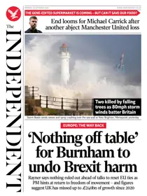 The Independent Daily Edition Newspaper 
                issue Monday, 26 October 2026