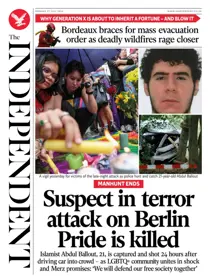 The Independent Daily Edition Newspaper 
                issue Monday, 27 July 2026