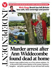 The Independent Daily Edition Newspaper 
                issue Saturday, 11 July 2026