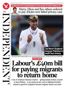 The Independent Daily Edition Newspaper 
                issue Saturday, 22 August 2026
