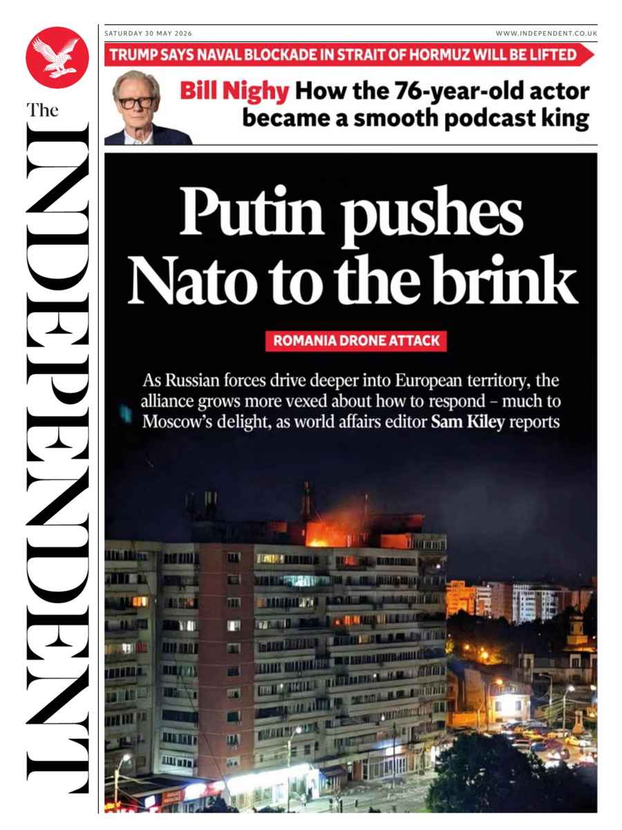 The Independent Daily Edition Newspaper issue Saturday, 30 May 2026